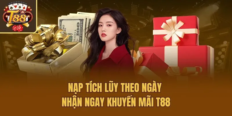 Nạp tích lũy theo ngày nhận ngay khuyến mãi T88
